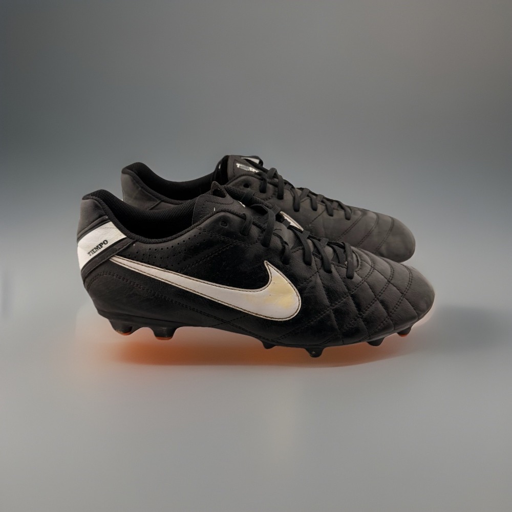 Nike Tiempo Natural 4 FG Soccer Cleats Mens 10 Black White
